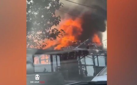 "ვაიმე, საწყლები, ბიჭი შევარდა" - ძლიერი ხანძარი რესტორანში, ვრცელდება ძლიან მძინე კადრები ადგილიდან  (ვიდეო)