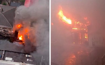 VIDEO: "ვაიმე, საწყლები, ბიჭი , ეს რა სასწაული მოხდა " - ძლიერი ხანძარი რესტორანში, ვრცელდება ძალიან  მძიმე კადრები (ვიდეო)