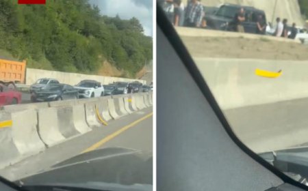 VIDEO: მგზავრები მანქანებიდან გადმოვიდნენ - ვრცელდება კადრები რიკოთის უღელტეხილიდან