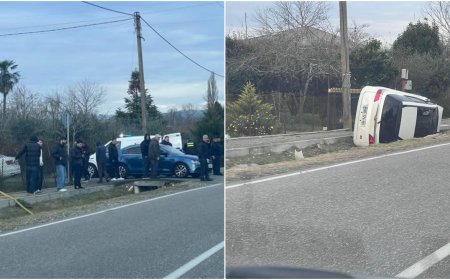 ცოტახნის წინ მძიმე ავარა მოხდა ზუგდიდი -ანაკლიის ცენტრალურ მაგისტრალზე, სოფელ ახალკახათთან , არიან მძიმედ დაშავებულები , კადრები ადგილიდან