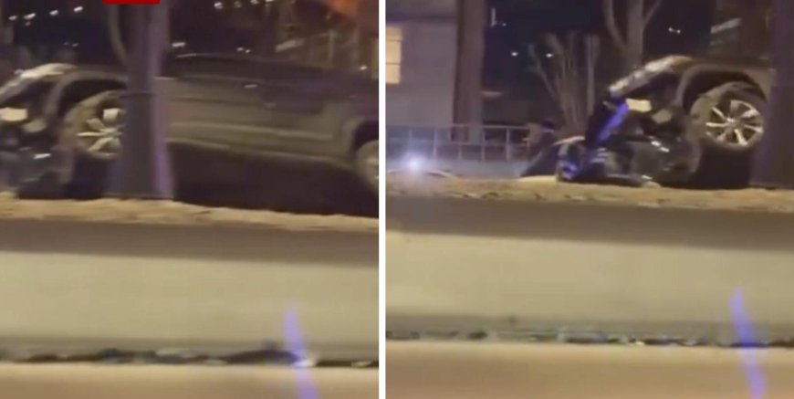 ვრცელდება გვიან ღამით მომხდარი უმძიმესი ავარიის კადრები აეროპორტის გზიდან (ვიდეო)